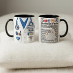 Custom Doctor Nutritional Facts Mug, Personalized Medical Gift, Mom Dad Appreciation Coffee Cup, Nurse Mugs - image 4