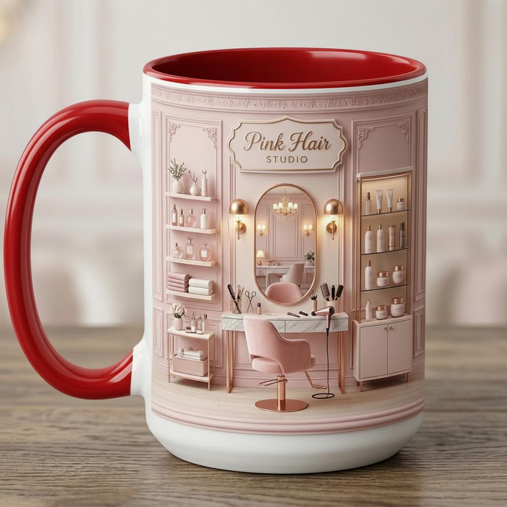 Personalized Hair Salon Faux 3D Effect Mug, Hair Stylist Mug, Gift For Her - image 7