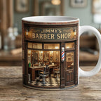 Custom Name Hair Salon Faux 3D Effect Mug, Hair Stylist Mug, Gift For Him - image 3