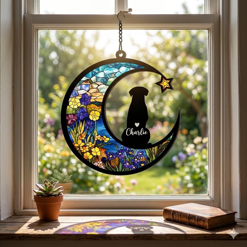Personalized Dog Loss Sympathy Gift, Custom dog Memorial Suncatcher,  In Loving Memory, Dog Remembrance Gift, Gift For Dog Lovers - image 5