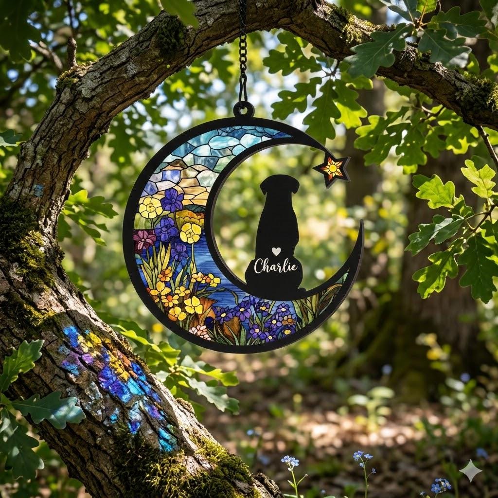 Personalized Dog Loss Sympathy Gift, Custom dog Memorial Suncatcher,  In Loving Memory, Dog Remembrance Gift, Gift For Dog Lovers - image 9