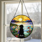 Custom Golden Retriever Dog Memorial Suncatcher With Name , Personalized  Dog Memorial Suncatcher , Puppy Loss Gift,In Loving Memory - image 2