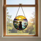 Custom Rottweiler Dog Memorial Suncatcher With Name , Personalized  Dog Memorial Suncatcher , Puppy Loss Gift,In Loving Memory - image 3