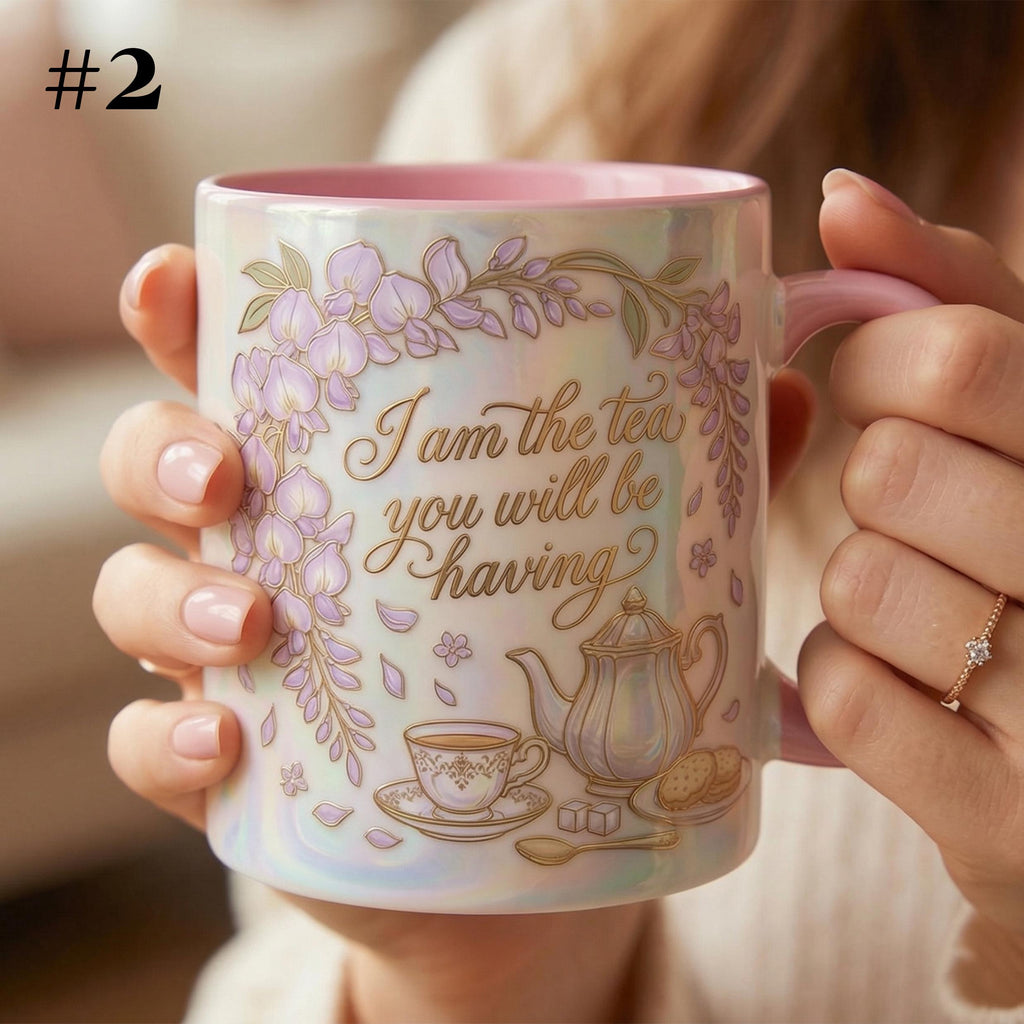 I Am The Tea That You Are Having Faux 3D Mug, Bookish Tea Lover Gift, Romance Reader Accent Mug, BookTok Cup - image 4