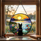 Custom Boston Terrier Dog Memorial Suncatcher With Name , Personalized  Dog Memorial Suncatcher , Puppy Loss Gift,In Loving Memory
