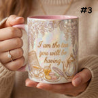 I Am The Tea You Will Be Having Mug, Faux 3D Lavender Design, Bookish Tea Romance Reader Gift - image 5