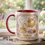 I Am The Tea You Will Be Having Mug, 3D Effect Bookish Romance Reader Accent Cup, Gift For Book Lover - image 2