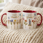 First Mom Now Gran Mug, Personalized Gifts for Mom, Birth Flower Gifts from Daughter, Mother's Day Accent Mug - image 5