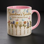 Grandma's Garden Mug, Personalized Gifts for Mom, Birth Flower Mom Gifts from Daughter, Mother's Day Accent Mug - image 3