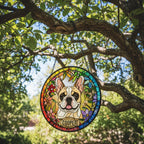Personalized French Bulldog Stained Glass Suncatcher, Custom Pet Photo Gift, Dog Cat Remembrance Keepsake, Rainbow Bridge Window Decor - image 3