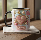 Personalized Crochet Lover Mug, Custom Quilting Knitting Lover Coffee Cup, Mothers Day Gift for Mom Grandma - image 3