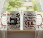 Personalized Sewing Mug, Custom Crochet Lover  Coffee Cup, Mothers Day Gift for Mom Grandma - image 3