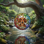 Personalized Dachshund dog Stained Glass Suncatcher, Custom Pet Photo Gift, Dog Cat Remembrance Keepsake, Rainbow Bridge Window Decor - image 3