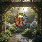Personalized Dachshund dog Stained Glass Suncatcher, Custom Pet Photo Gift, Dog Cat Remembrance Keepsake, Rainbow Bridge Window Decor - image 5