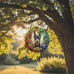 Personalized Doberman Pinscher dog  Stained Glass Suncatcher, Custom pet Gift, Dog Cat Remembrance Keepsake, Rainbow Bridge Window Decor - image 4