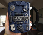 Personalized Police Bulletproof Vest Mug, Officer Uniform Cup, Policemen Coffee Mugs, Gift for Him