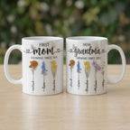 Custom Name Mom Grandma Flowers Mug, Mother's Day Gifts, Grandmas Garden, Faux Crystal 3D Effect - image 6