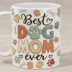 Custom Dog Mom Mug, Personalized Faux 3D Effect Pet Mug, Best Dog Mom Ever Cup, Dog Lover Gift, Pet Mom Coffee Mug - image 2