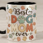 Custom Dog Mom Mug, Personalized Faux 3D Effect Pet Mug, Best Dog Mom Ever Cup, Dog Lover Gift, Pet Mom Coffee Mug - image 3