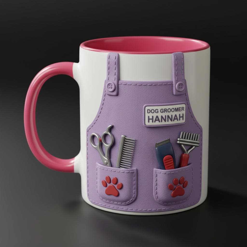 Custom Dog Groomer Mug, Personalized Dog Grooming Coffee Cup, Groomer Gift, Dog Lover - image 2