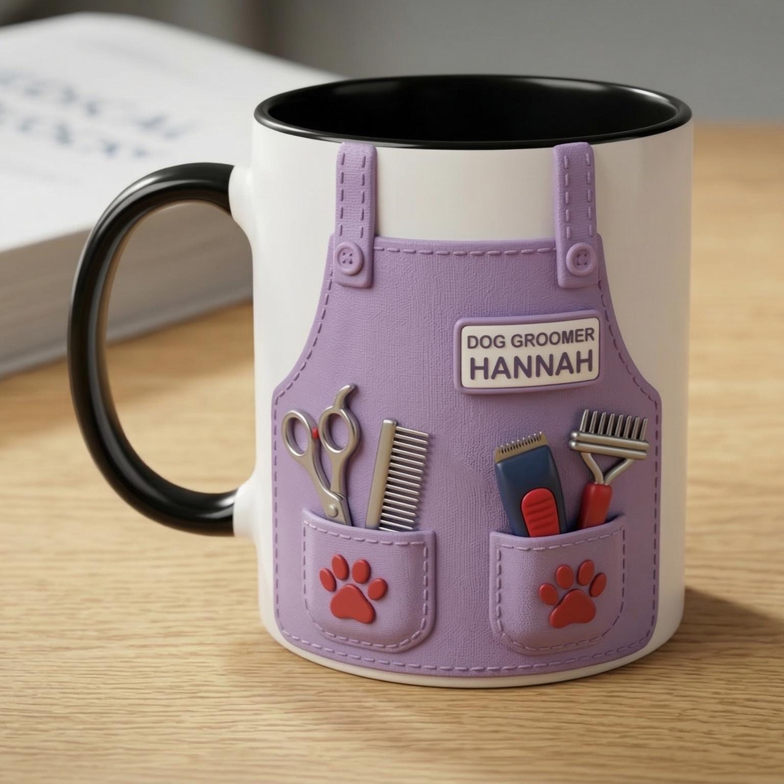 Custom Dog Groomer Mug, Personalized Dog Grooming Coffee Cup, Groomer Gift, Dog Lover