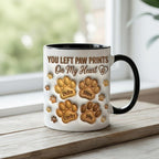 Custom Dog Mug, Personalized Dog Lover Coffee Cup, Dog Mom Cat Accent Mug, You Left Paw Prints On My Heart - image 4