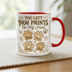 Custom Dog Mug, Personalized Dog Owner Coffee Cup, You Left Paw Prints On My Heart - image 2