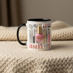 Custom Name Nail Tech Coffee Mug, Personalized Nail Salon Owner Accent Mug, Gift for Nail Artist - image 2