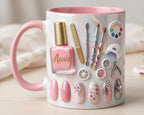 Custom Name Nail Tech Coffee Mug, Personalized Nail Salon Owner Accent Mug, Gift for Manicurist - image 5