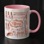 Custom Name Nail Tech Coffee Mug, Nail Salon Manicurist Owner Accent Mug, Gift for Nail Artist