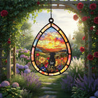 Personalized Dog Loss Sympathy Gift, Custom Dog Memorial Suncatcher, Teardrop Dog Memorial Suncatcher, Puppy Loss Gift, Pet Memorial Gift - image 2