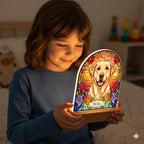 Custom Dog Memorial Acrylic Stained Glass Night Light, Personalized Bedroom LED Decor Sign,  Dog Remembrance Gift ,Gift for Pets - image 4