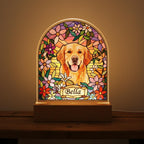 Custom Dog Memorial Acrylic Stained Glass Night Light, Personalized Bedroom LED Decor Sign,  Dog Remembrance Gift ,Gift for Pets, Memorial - image 2
