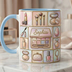 Personalized Makeup Artist Faux 3D Effect Mug, Makeup Accent Coffee Mug, Beauty Lover Gift Mug - image 5