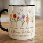 Personalized Mom Flower Mug, Mothers Day Gift for Mom, Birth Flower Planter with Kids Names, Faux 3D - image 4