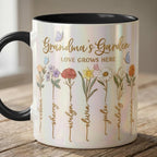 Personalized Mom Flower Mug, Gift for Mom, Custom Birth Flower Planter with Kids Names, Faux 3D - image 3