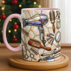 Personalized Hairstylist Mug, Faux 3D Effect Mug, Gift for Hairdresser, Hair Dresser Gift - image 2