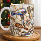 Personalized Hairstylist Mug, Faux 3D Effect Mug, Gift for Hairdresser, Hair Dresser Gift - image 4