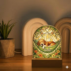 Custom Dog Memorial Acrylic Stained Glass Night Light, Personalized Bedroom LED Decor Sign,  Wiener Dog Hammock Art ,Cute Pet Lover Gift - image 6