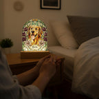 Personalized Dog Memorial Acrylic Stained Glass Night Light, Custom Pet Photo Gift, Custom Bedroom LED Decor Sign, Dog Remembrance Gift - image 3