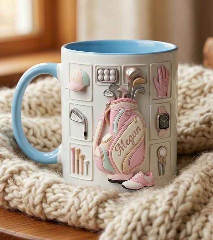Personalized Golf Lover Mug, Custom Golfer Coffee Mug, Sports Gift for Her - image 3
