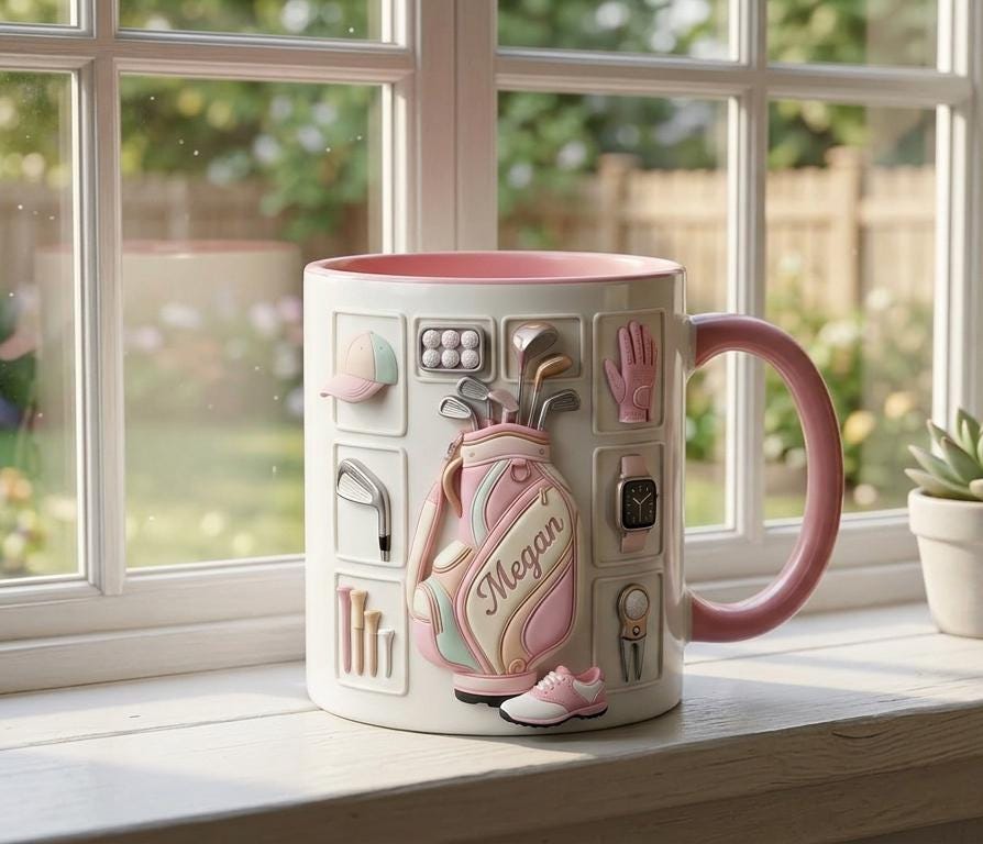 Personalized Golf Lover Mug, Custom Golfer Coffee Mug, Sports Gift for Her - image 2