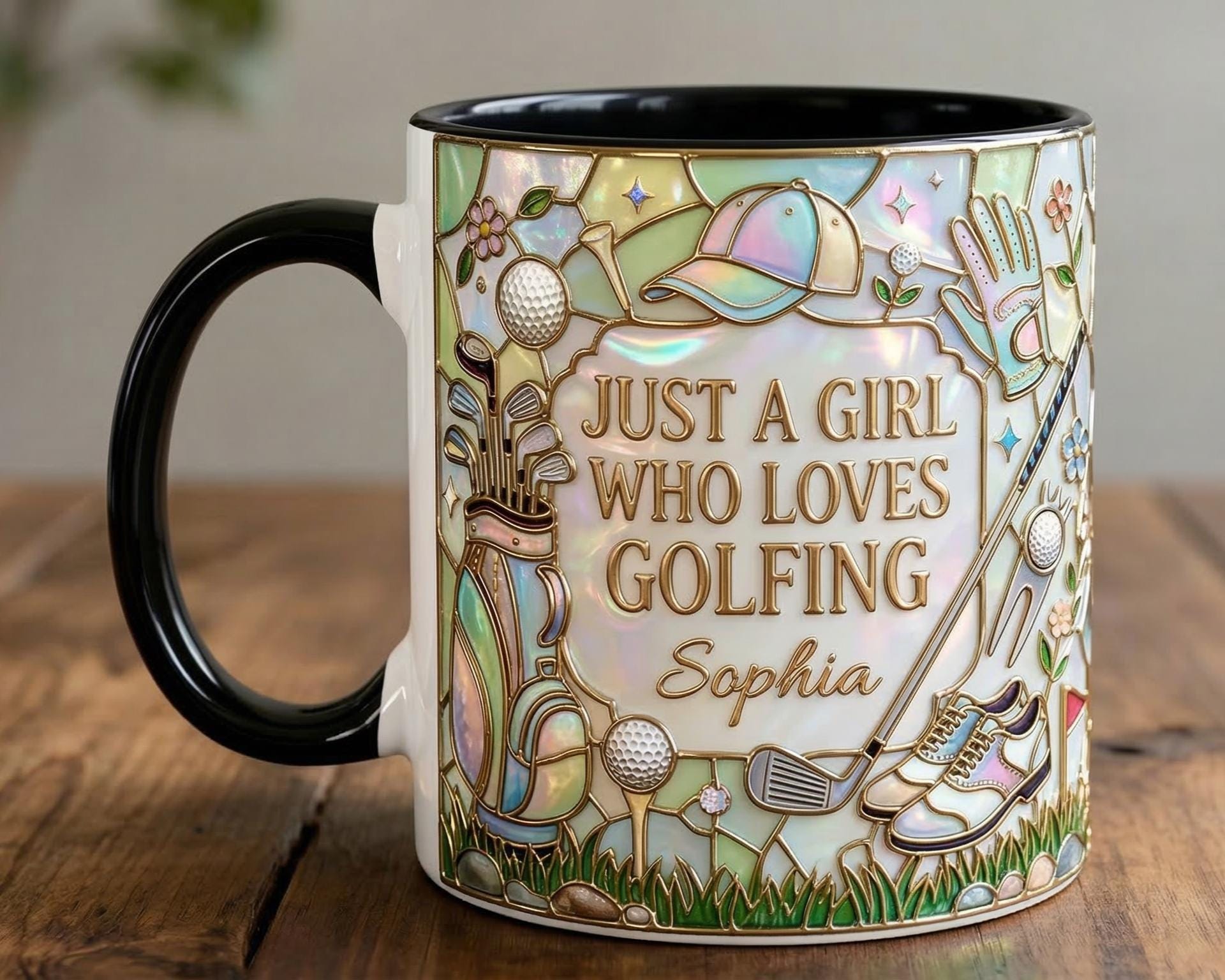 Personalized Golf Lover Mug, Custom Golfer Coffee Mug, Sports Gift for Her, Just a Girl Who Loves Golfing - image 2