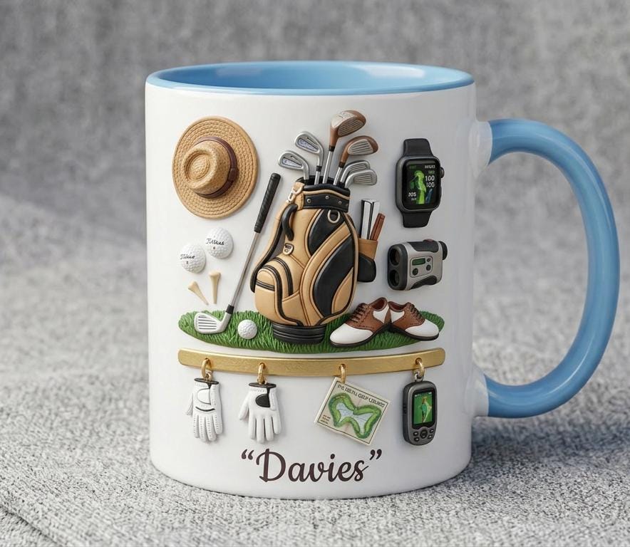 Personalized Golf Lover Mug, Custom Golfer Coffee Mug, Sports Gift for Him Her - image 4