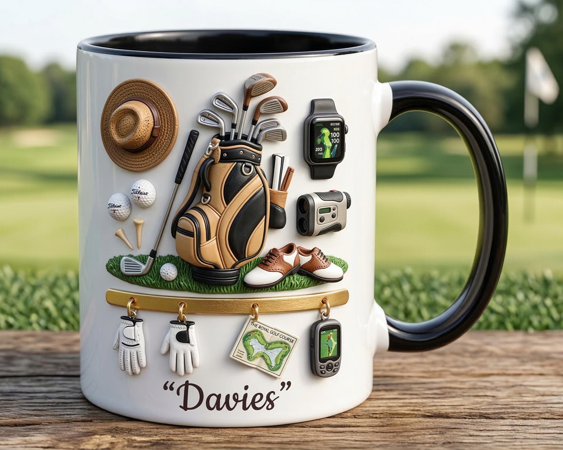 Personalized Golf Lover Mug, Custom Golfer Coffee Mug, Sports Gift for Him Her