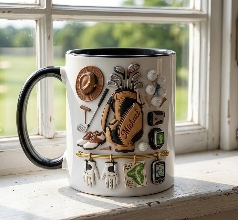 Personalized Golf Lover Mug, Custom Golfer Coffee Mug, Sports Gift for Him Her - image 4