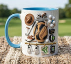Personalized Golf Lover Mug, Custom Golfer Coffee Mug, Sports Gift for Him Her - image 3
