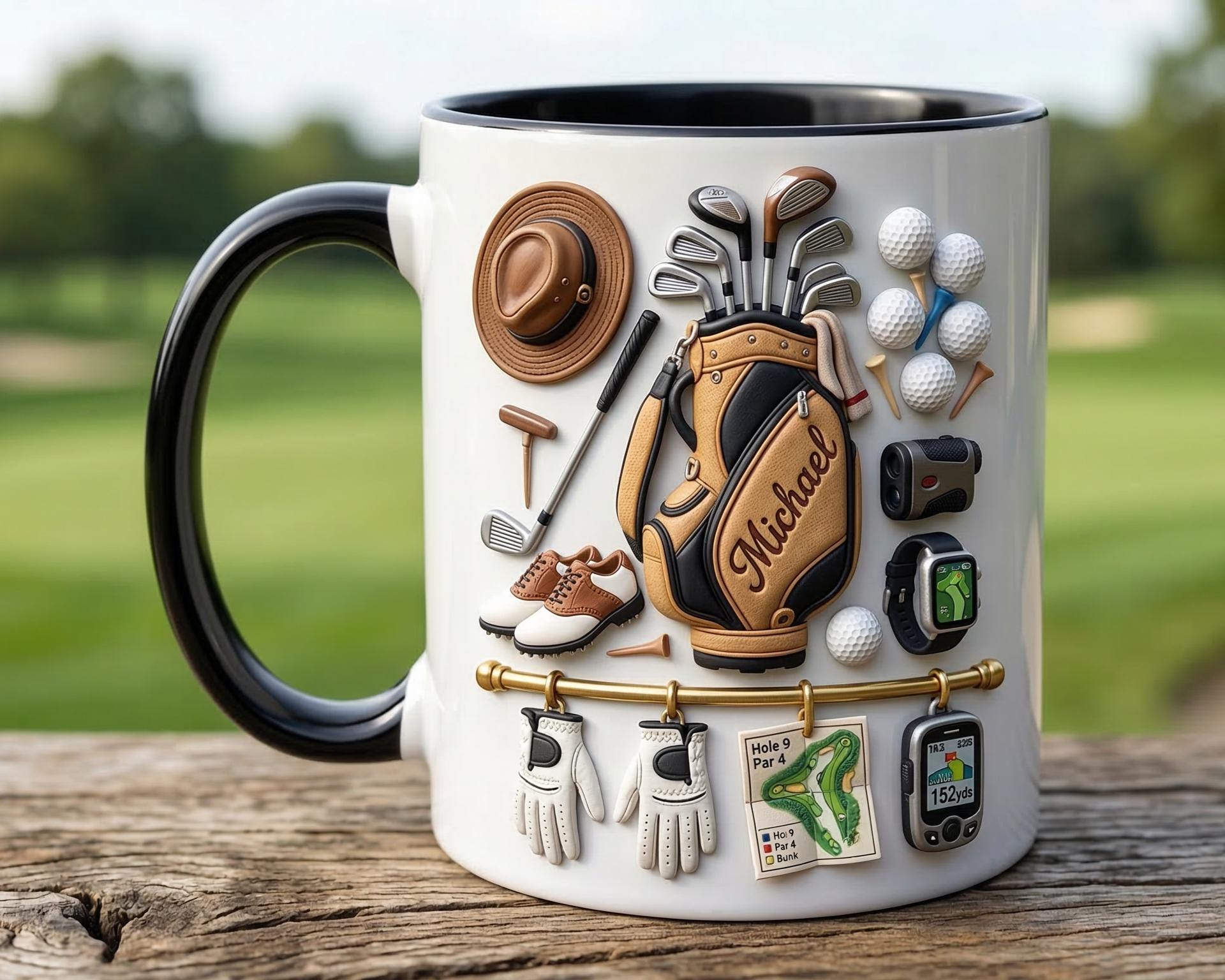 Personalized Golf Lover Mug, Custom Golfer Coffee Mug, Sports Gift for Him Her