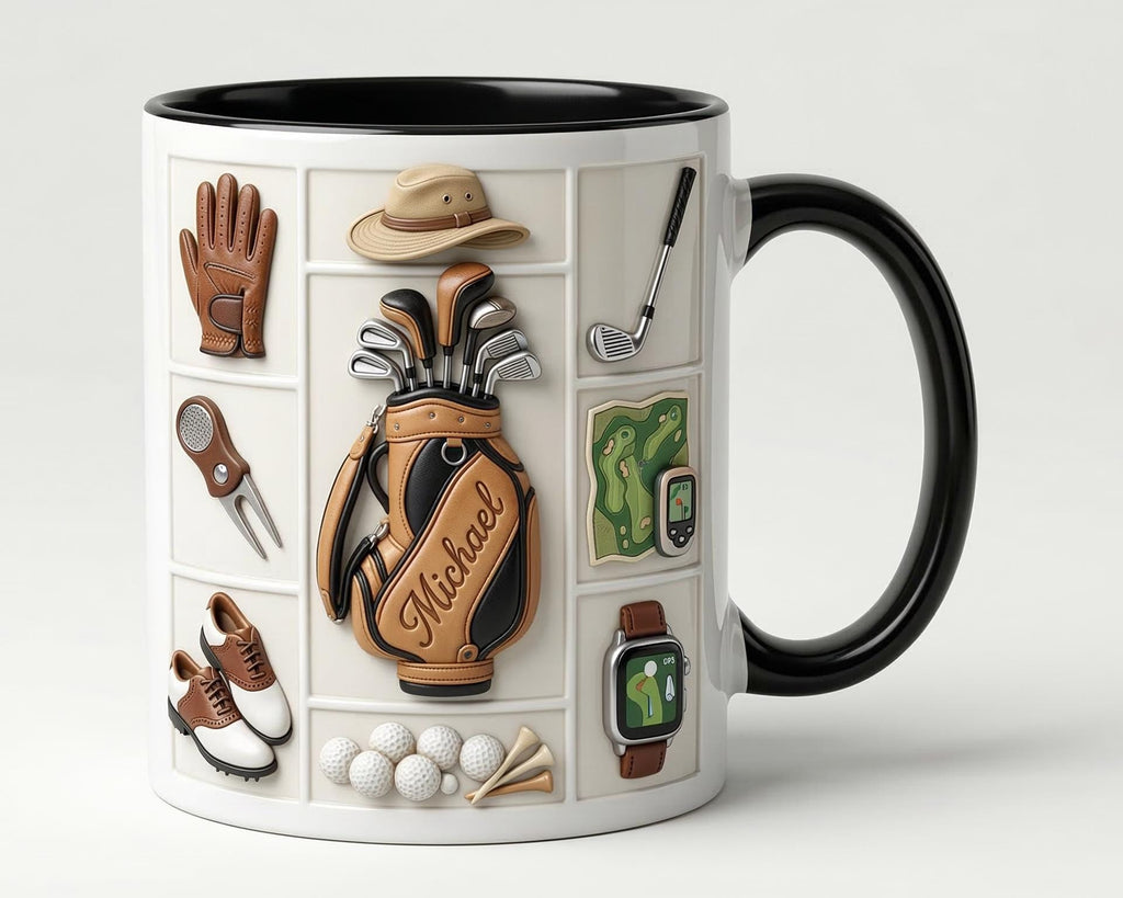 Personalized Golf Lover Mug, Custom Golfer Coffee Mug, Sports Gift for Him Her