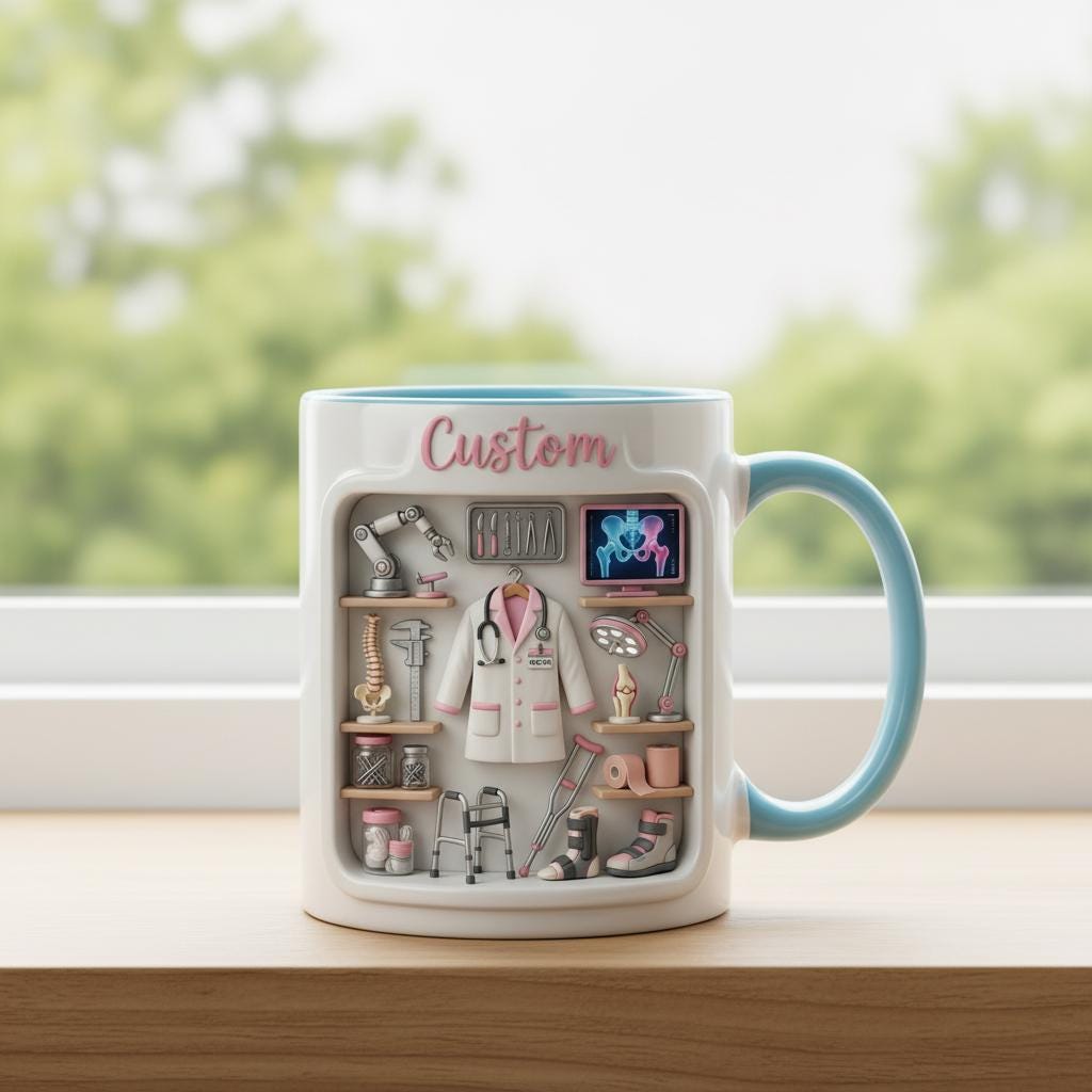 Custom Name Doctor Mug, Personalized Medical Gift, Mom/Dad Appreciation Coffee Cup, Nurse & Physician Mugs - image 3